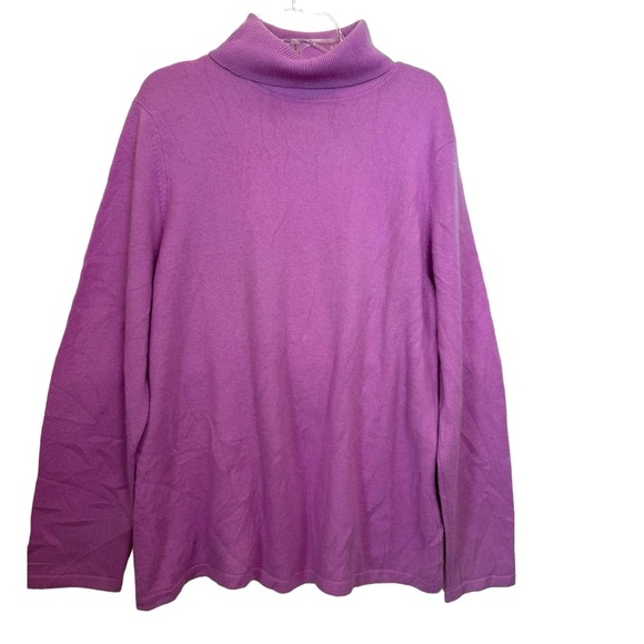 Charter Club Vintage Cashmere Turtleneck Sweater Pullover Top Soft Minimalist L - Picture 2 of 13